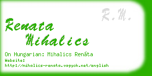 renata mihalics business card