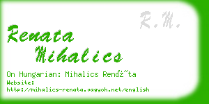 renata mihalics business card